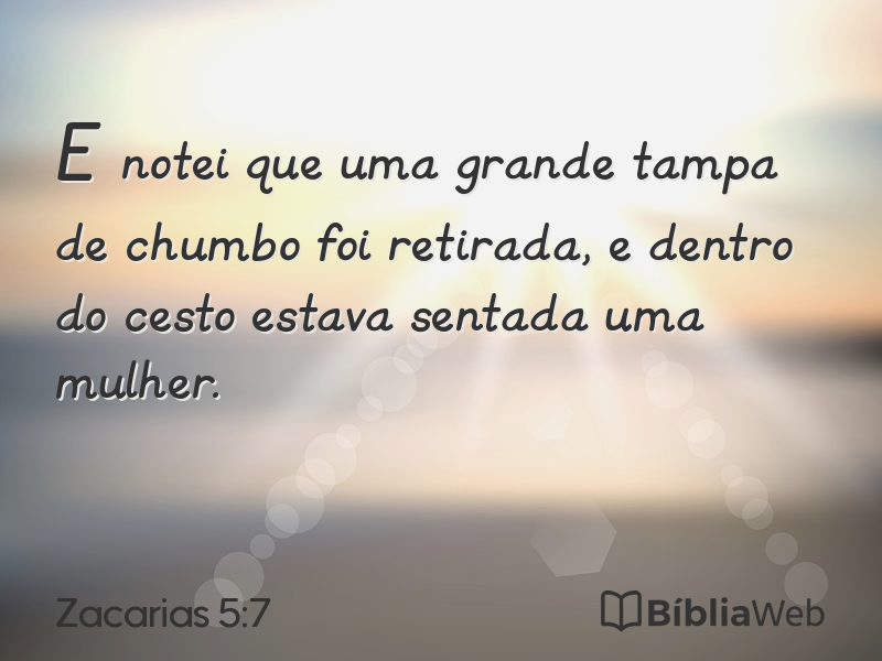 Zacarias 5:7 em imagem para compartilhar