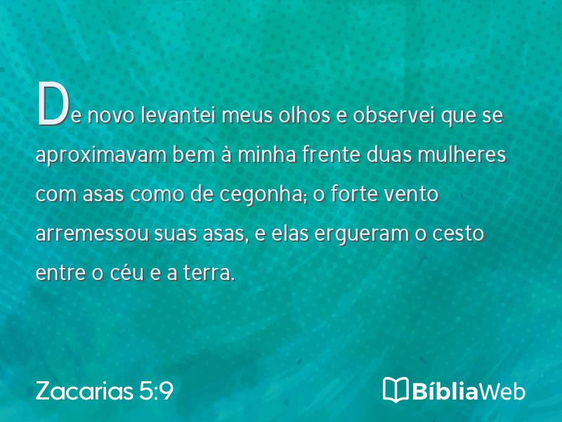 Zacarias 5:9 em imagem para compartilhar