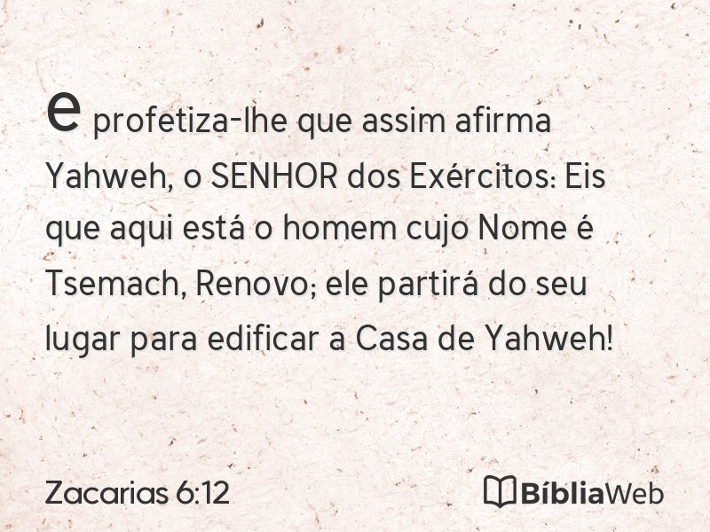 Zacarias 6:12 em imagem para compartilhar