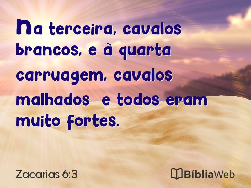 Zacarias 6:3 em imagem para compartilhar