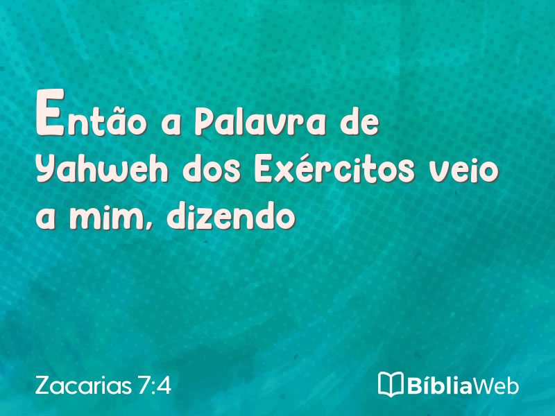 Zacarias 7:4 em imagem para compartilhar