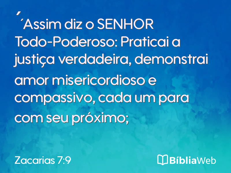 Zacarias 7:9 em imagem para compartilhar