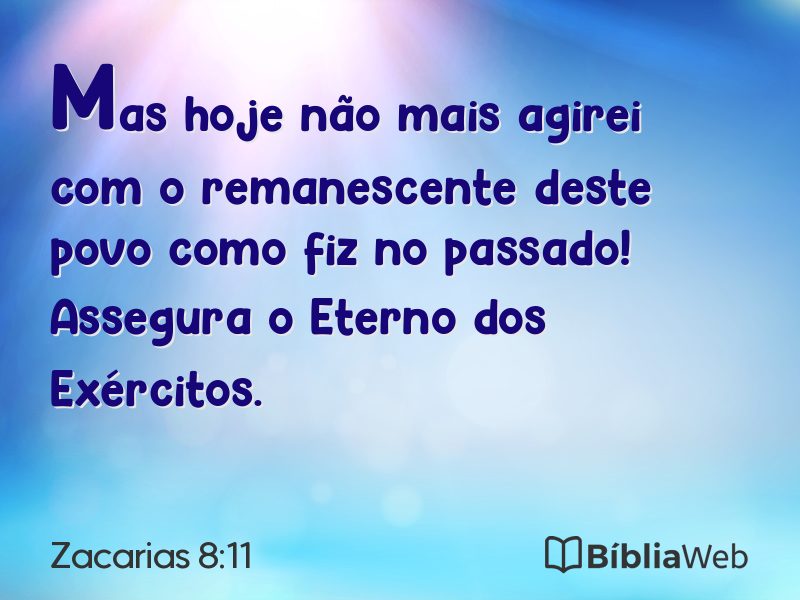 Zacarias 8:11 em imagem para compartilhar