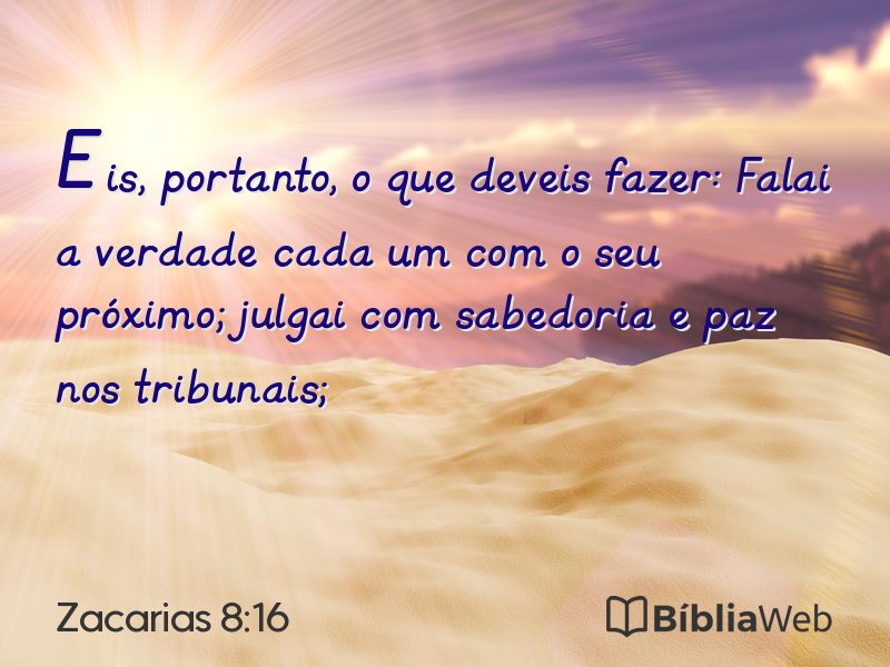 Zacarias 8:16 em imagem para compartilhar