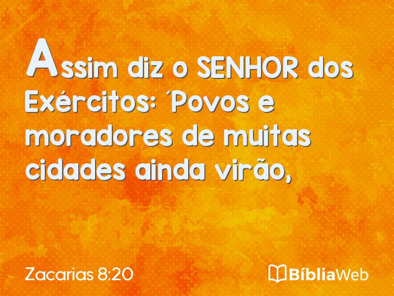 Zacarias 8:20 em imagem para compartilhar