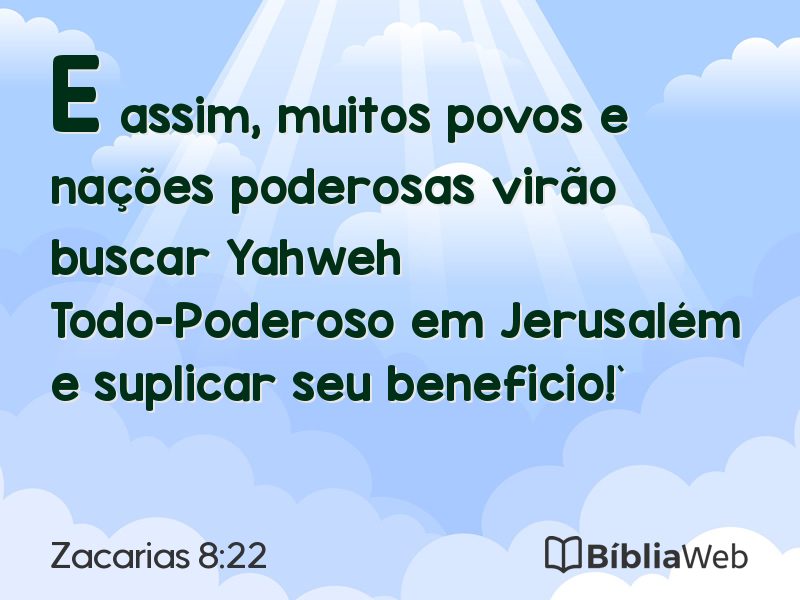 Zacarias 8:22 em imagem para compartilhar