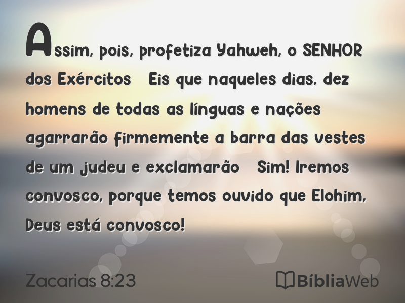 Zacarias 8:23 em imagem para compartilhar