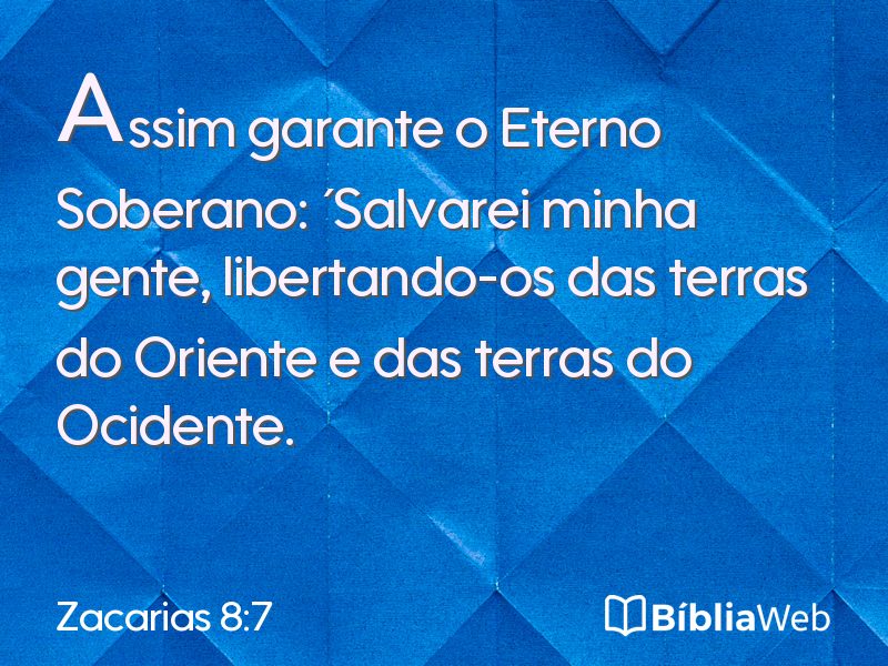 Zacarias 8:7 em imagem para compartilhar