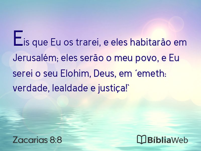 Zacarias 8:8 em imagem para compartilhar