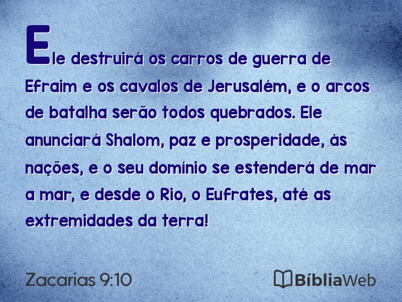 Zacarias 9:10 em imagem para compartilhar
