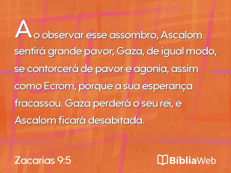 Zacarias 9:5 em imagem para compartilhar