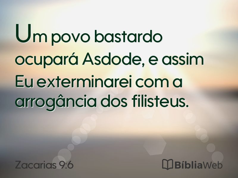 Zacarias 9:6 em imagem para compartilhar