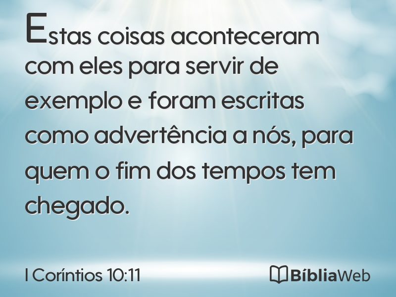 I Coríntios 10:11 em imagem para compartilhar