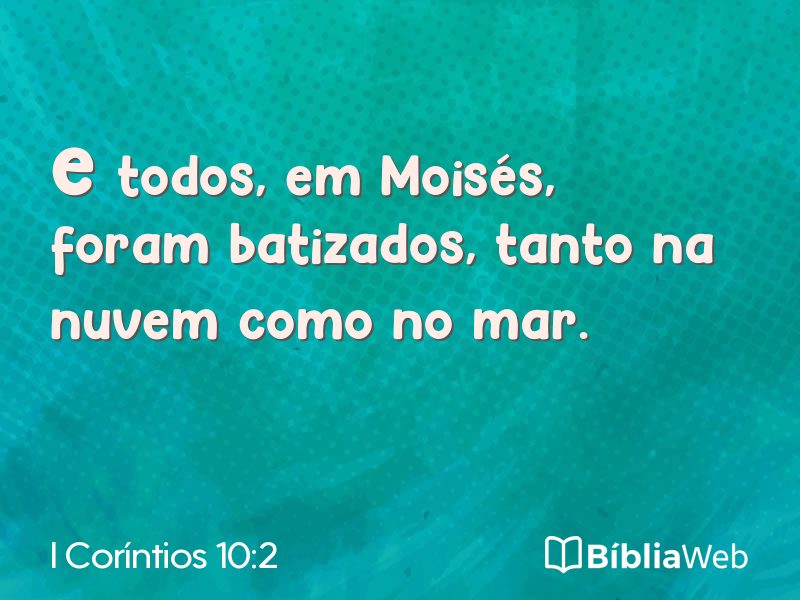 I Coríntios 10:2 em imagem para compartilhar