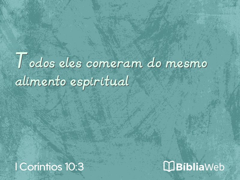 I Coríntios 10:3 em imagem para compartilhar