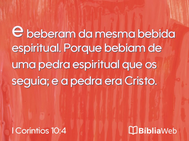 I Coríntios 10:4 em imagem para compartilhar