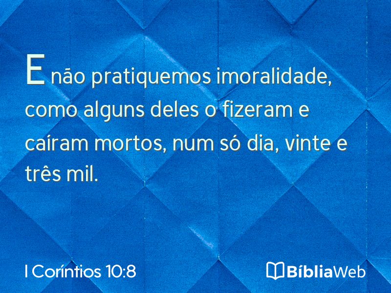I Coríntios 10:8 em imagem para compartilhar