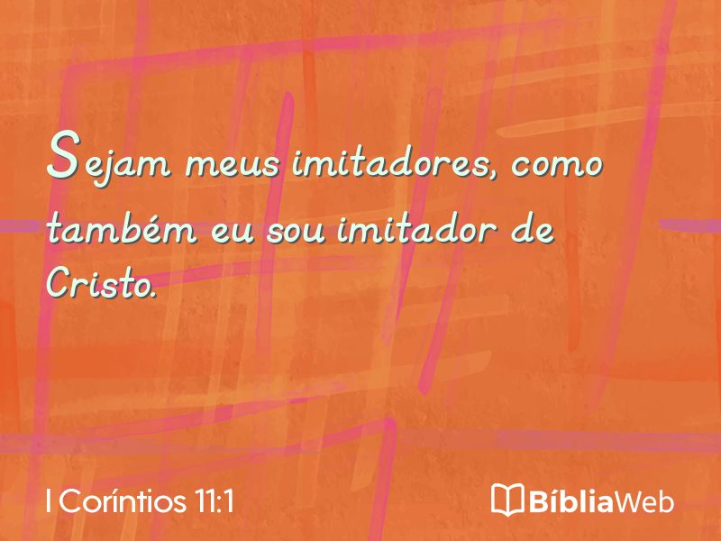 I Coríntios 11:1 em imagem para compartilhar