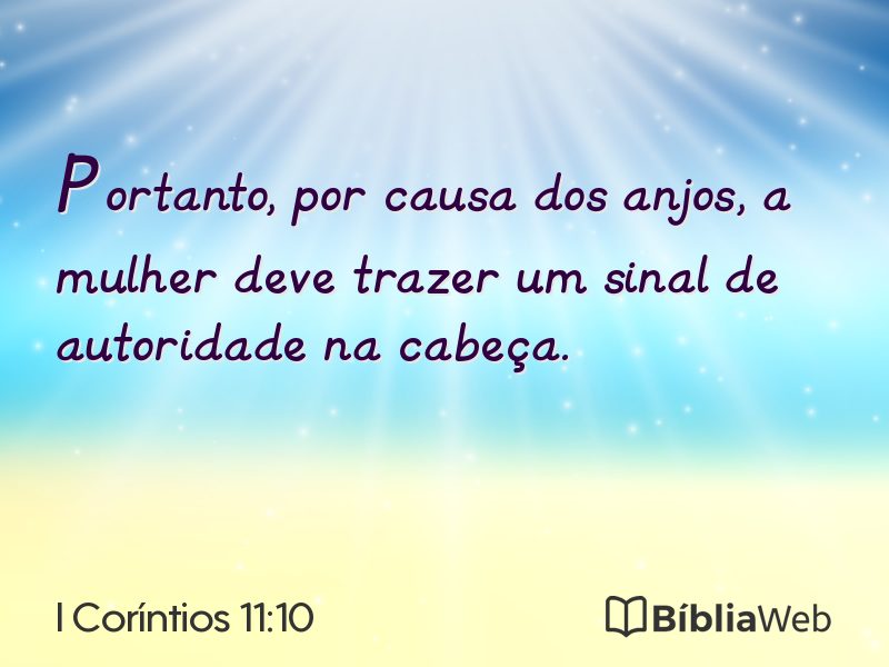 I Coríntios 11:10 em imagem para compartilhar