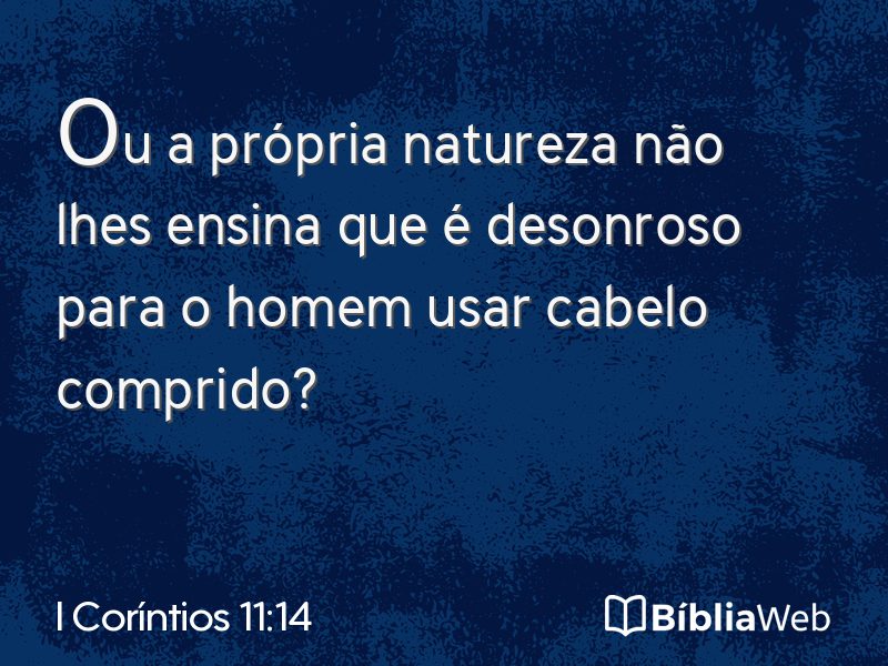 I Coríntios 11:14 em imagem para compartilhar