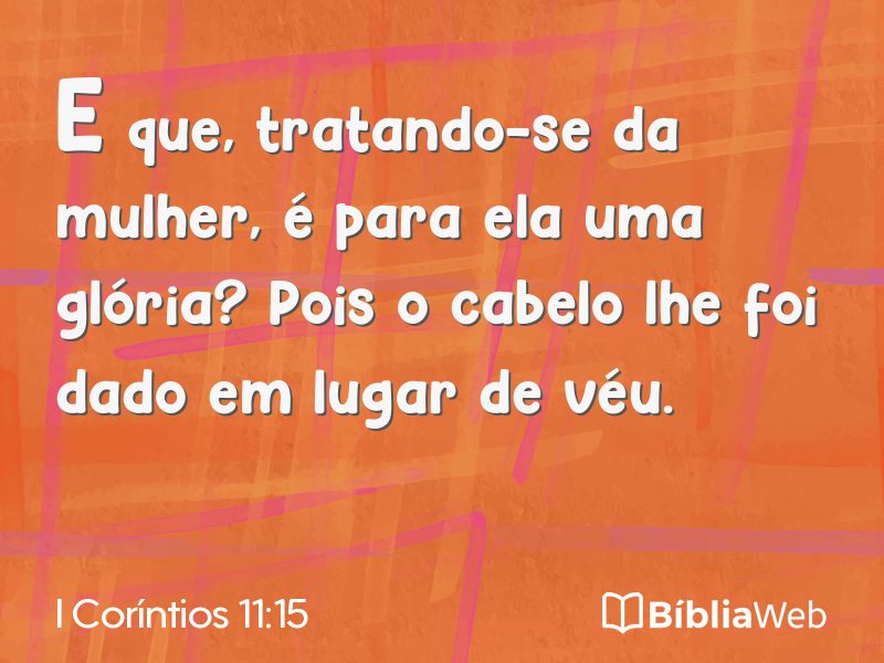 I Coríntios 11:15 em imagem para compartilhar