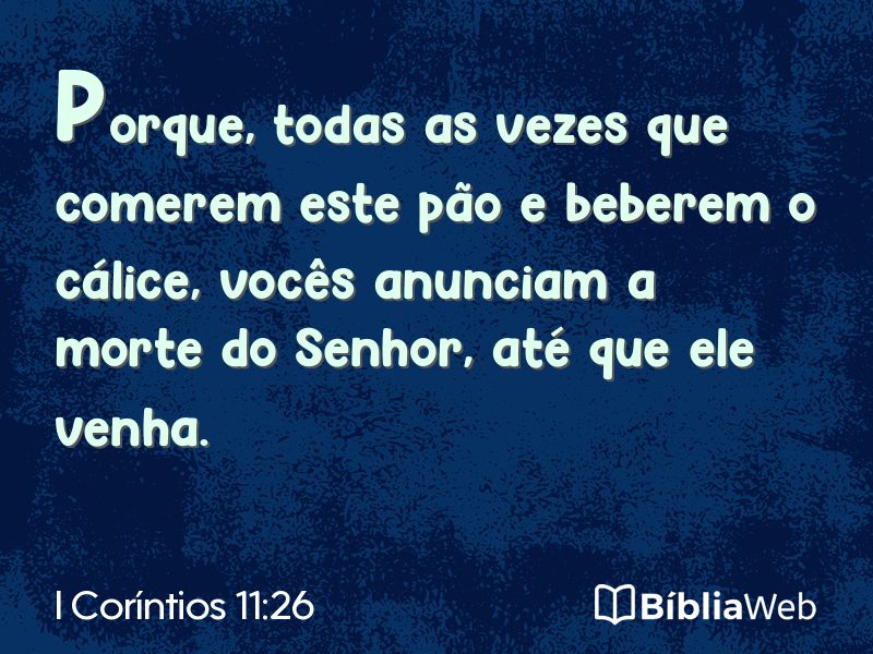 I Coríntios 11:26 em imagem para compartilhar