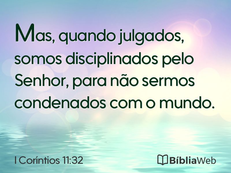 I Coríntios 11:32 em imagem para compartilhar