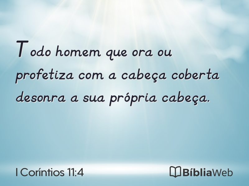 I Coríntios 11:4 em imagem para compartilhar