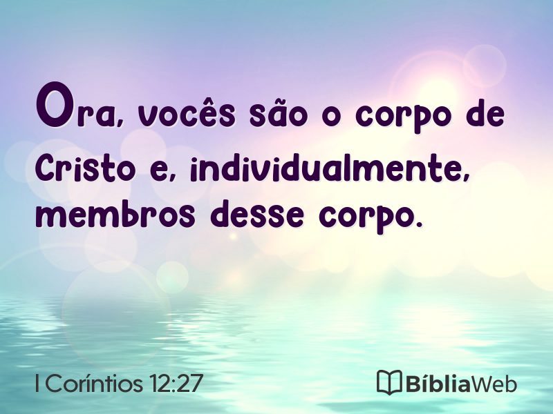 I Coríntios 12:27 em imagem para compartilhar