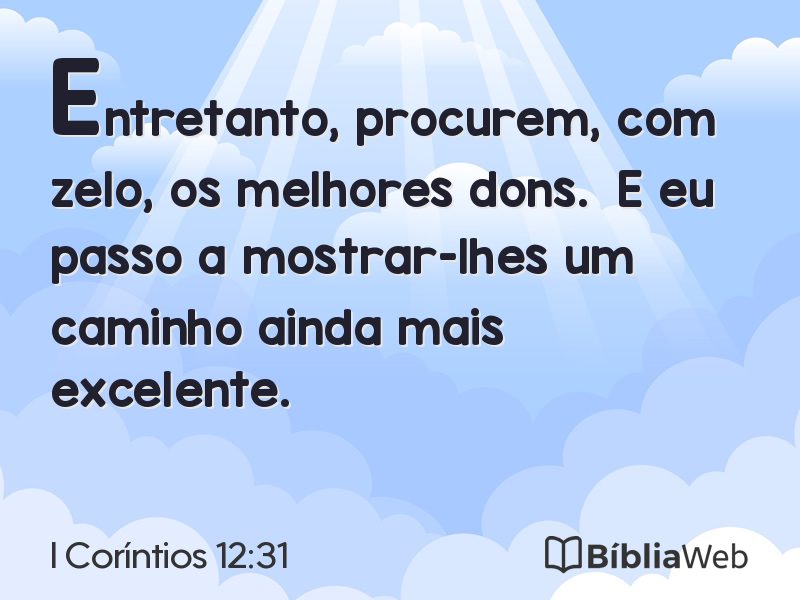 I Coríntios 12:31 em imagem para compartilhar