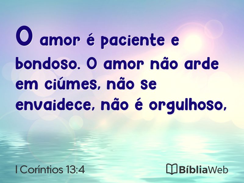I Coríntios 13:4 em imagem para compartilhar