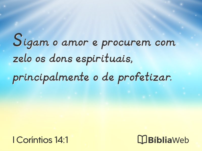 I Coríntios 14:1 em imagem para compartilhar