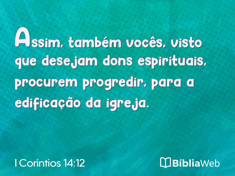 I Coríntios 14:12 em imagem para compartilhar
