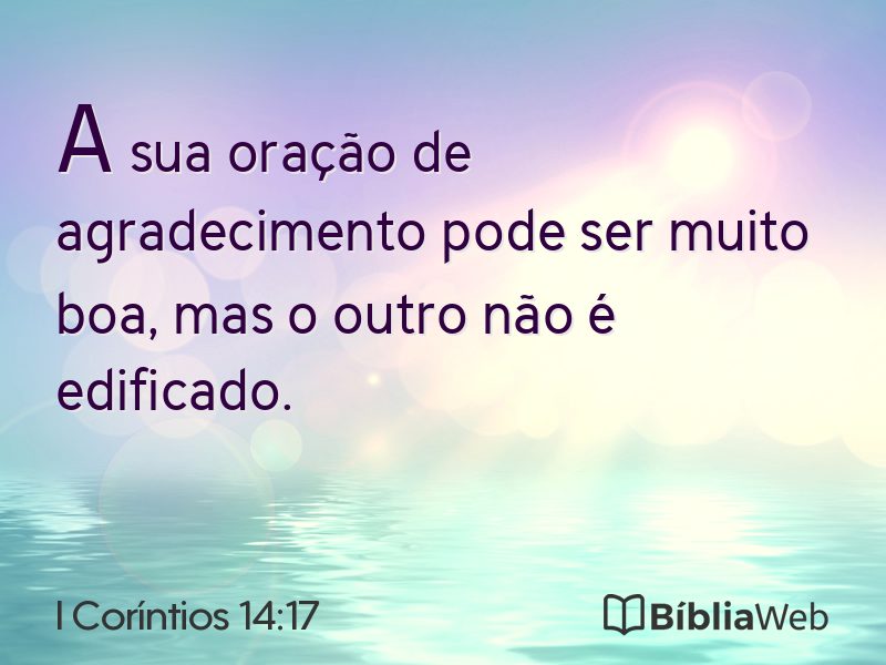 I Coríntios 14:17 em imagem para compartilhar