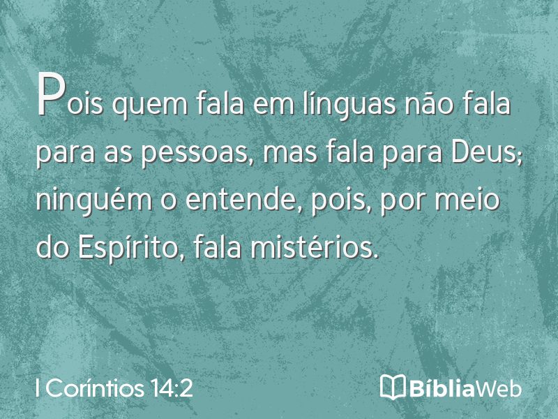 I Coríntios 14:2 em imagem para compartilhar