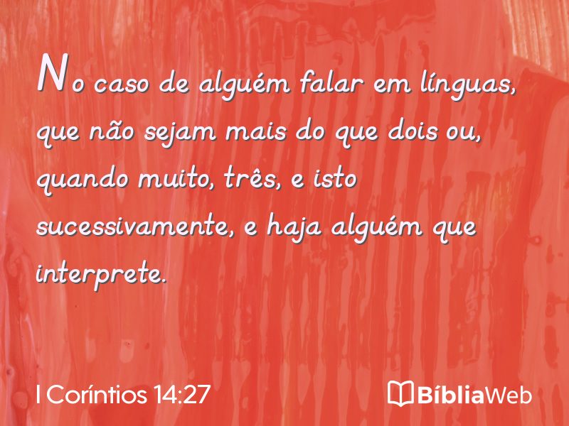 I Coríntios 14:27 em imagem para compartilhar
