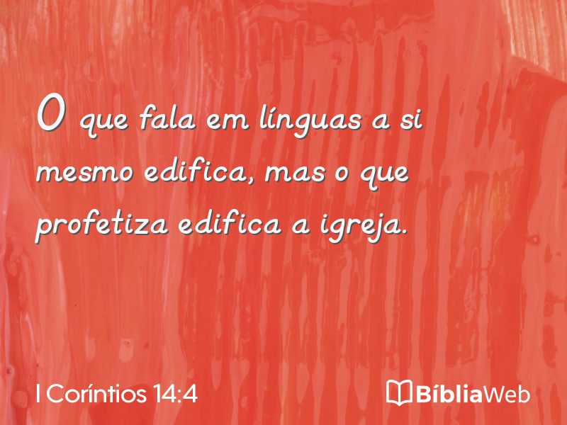 I Coríntios 14:4 em imagem para compartilhar