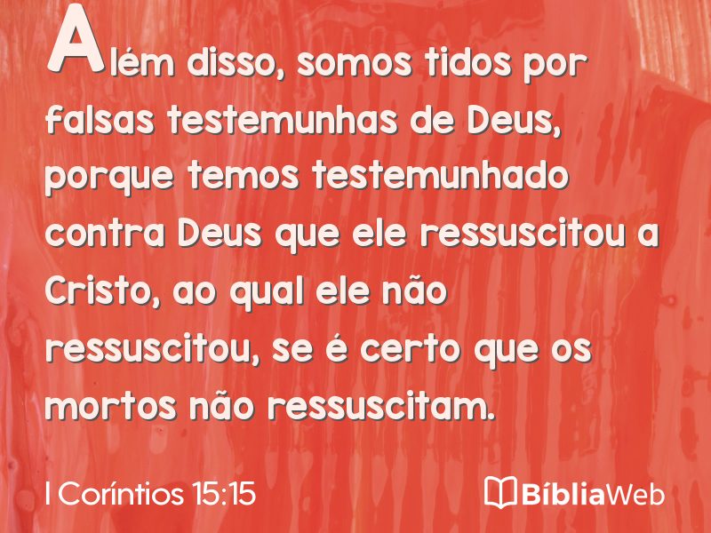 I Coríntios 15:15 em imagem para compartilhar