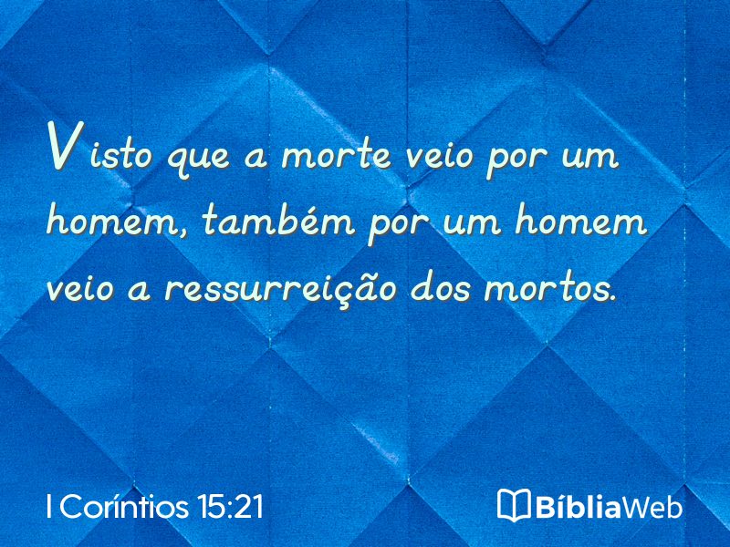 I Coríntios 15:21 em imagem para compartilhar