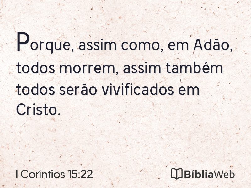 I Coríntios 15:22 em imagem para compartilhar