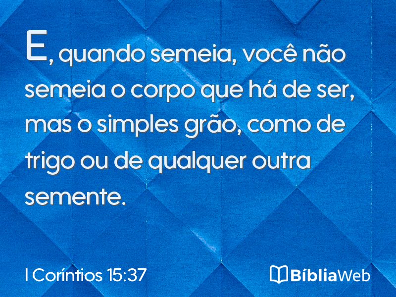 I Coríntios 15:37 em imagem para compartilhar
