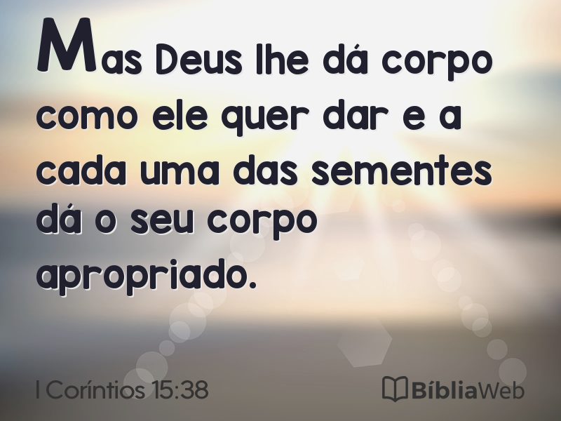 I Coríntios 15:38 em imagem para compartilhar