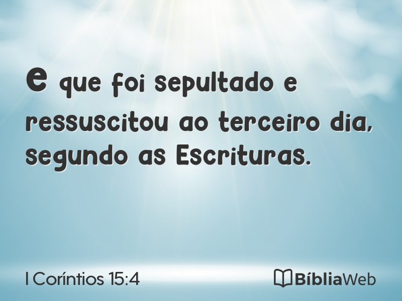 I Coríntios 15:4 em imagem para compartilhar