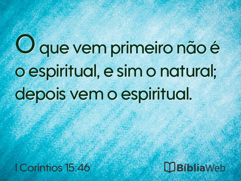 I Coríntios 15:46 em imagem para compartilhar