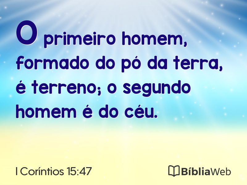 I Coríntios 15:47 em imagem para compartilhar