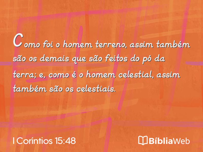I Coríntios 15:48 em imagem para compartilhar