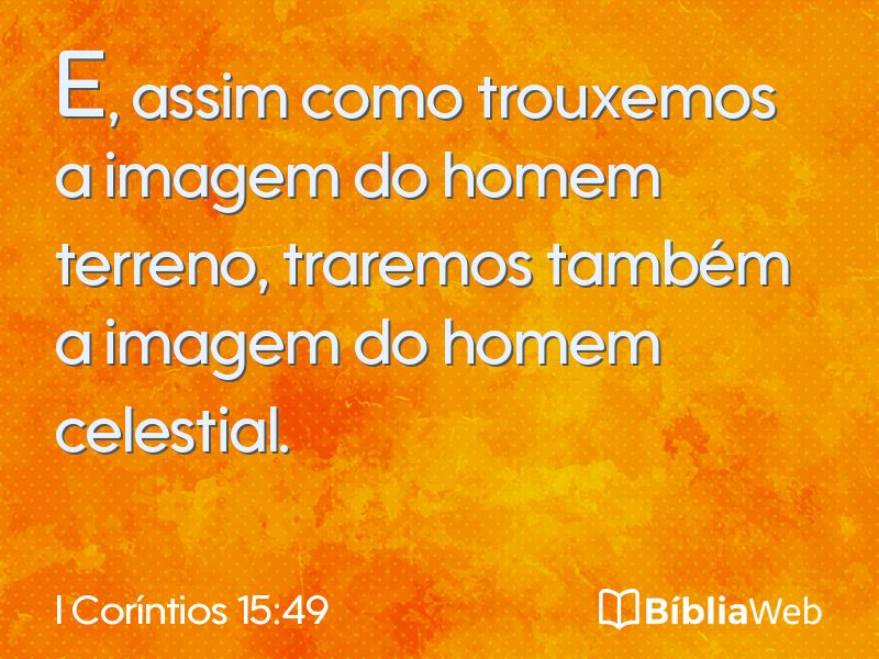 I Coríntios 15:49 em imagem para compartilhar