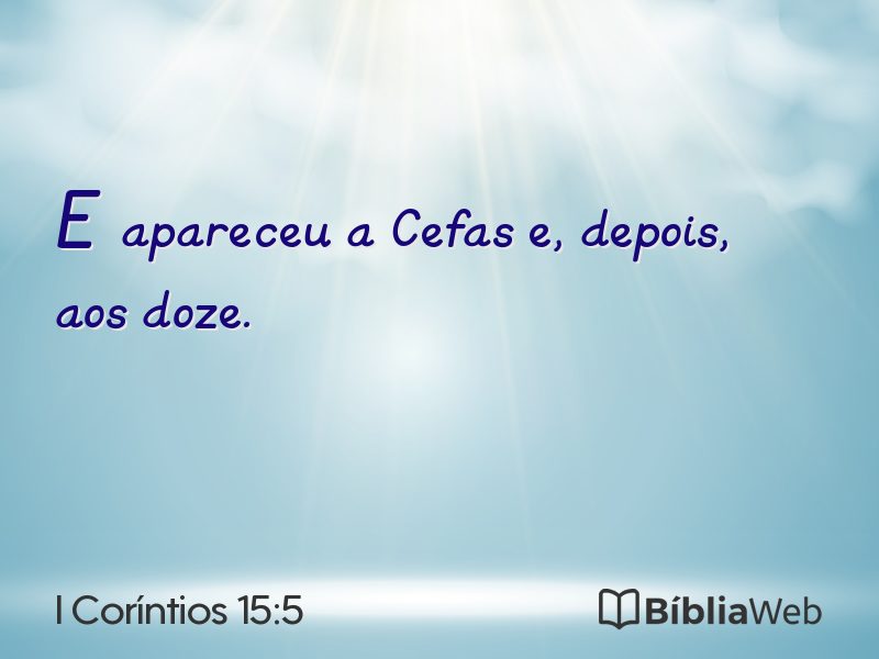 I Coríntios 15:5 em imagem para compartilhar