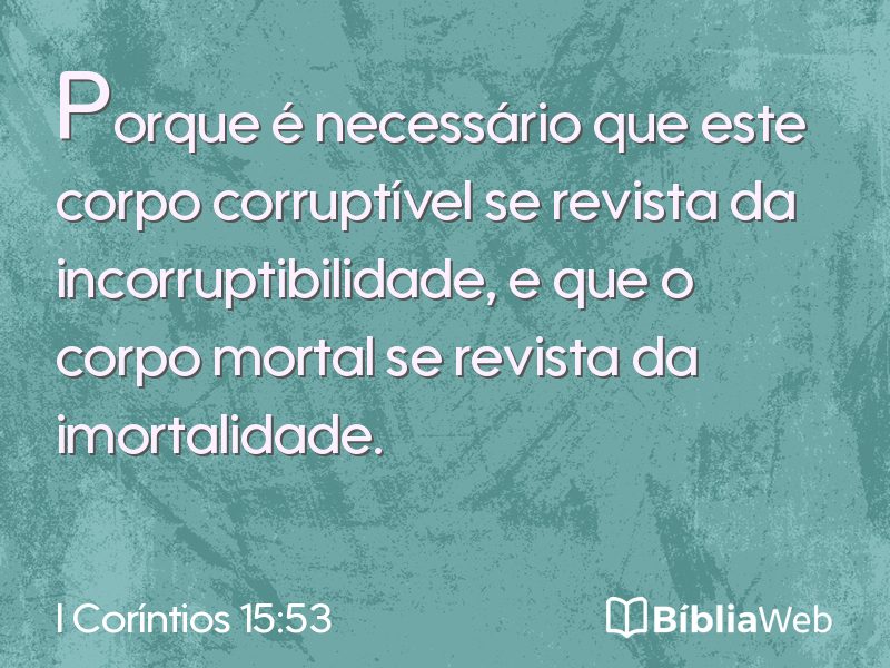 I Coríntios 15:53 em imagem para compartilhar