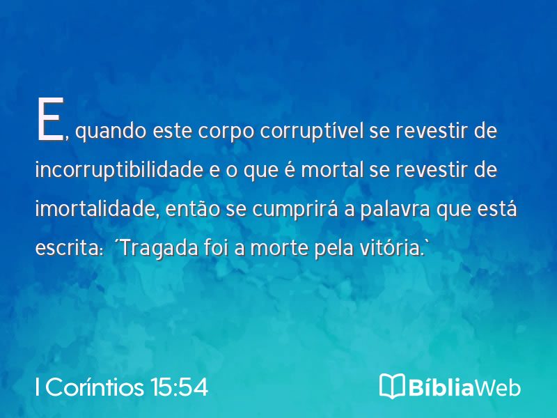 I Coríntios 15:54 em imagem para compartilhar